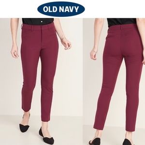 Old Navy Skinny Ankle Dress Pants Maroon